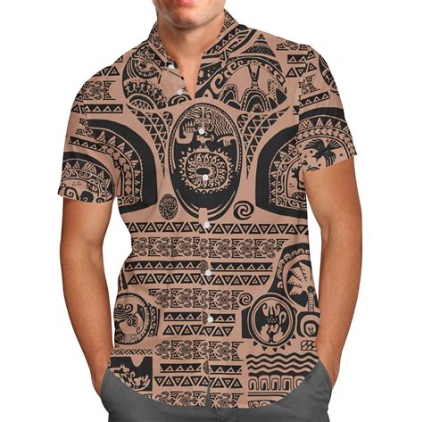 Maui Tattoos Inspired Disney Moana Men's Button Down - Etsy Finland