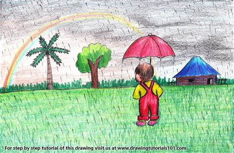 Rainy Season Easy Drawing For Kids / Rainy Season By Triaelf9 On ...