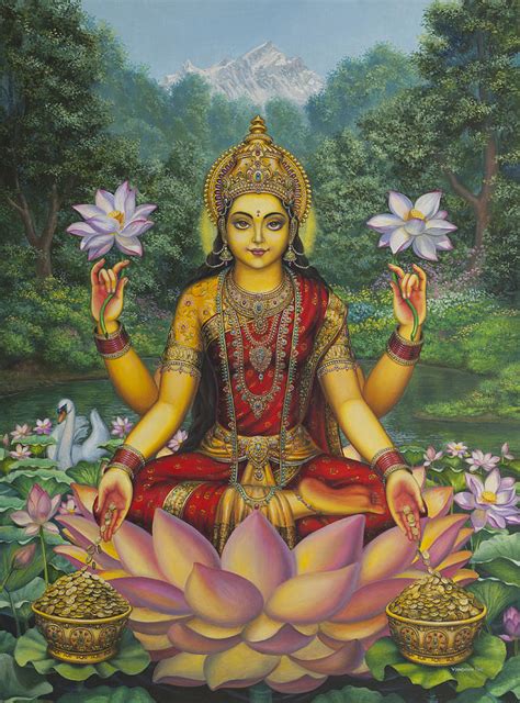 Lakshmi Painting by Vrindavan Das - Pixels