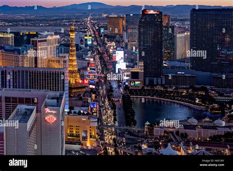 Las vegas strip night aerial hi-res stock photography and images - Alamy