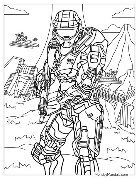 20 Halo Coloring Pages (Free PDF Printables)