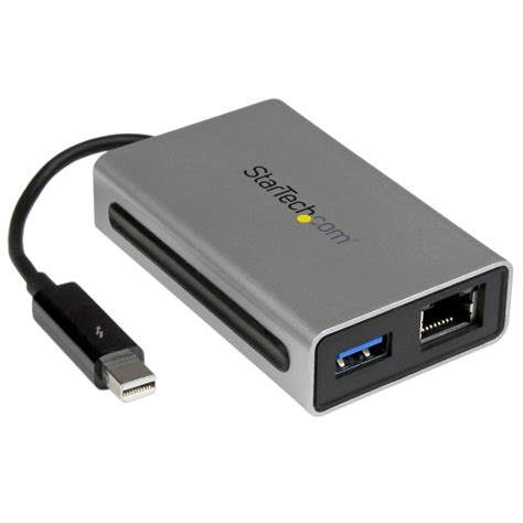 StarTech Thunderbolt™ to Gigabit Ethernet & USB 3.0 Adapter ...