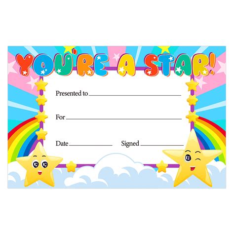 Buy FLYAB 30pcs You're a Star Awards for Kids Students from Teacher Re ...