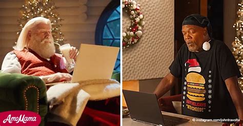 See John Travolta's Grey Beard as Santa Claus in a Commercial with ...