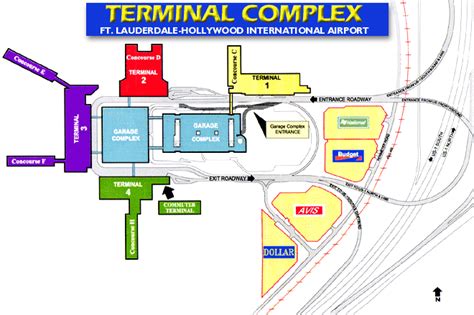 Terminal map fll Fort Lauderdale Airport