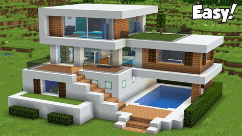 Modern Simple Villa Minecraft House - img-twig