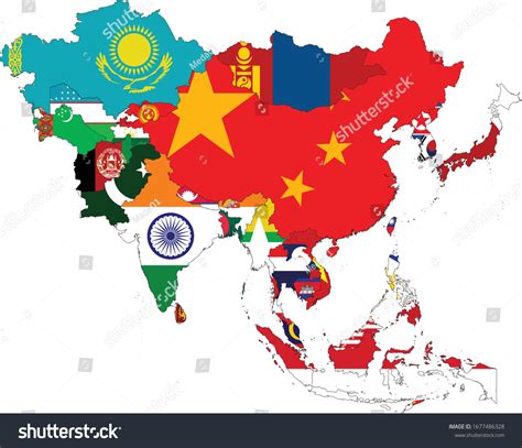 122,727 Asia Map And Flags Images, Stock Photos & Vectors | Shutterstock