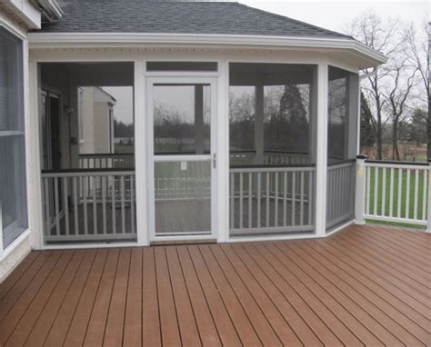 Wooden Deck Screened In Porch Plans