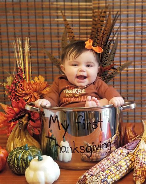 Thanksgiving Baby Photoshoot | Thanksgiving baby pictures, Baby ...