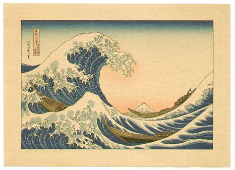 Oil Painting Replica Great Wave by Katsushika Hokusai (1760-1849, Japan ...