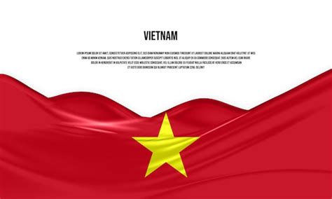 Premium Vector | Vietnam flag design. Waving Vietnamese flag made of ...