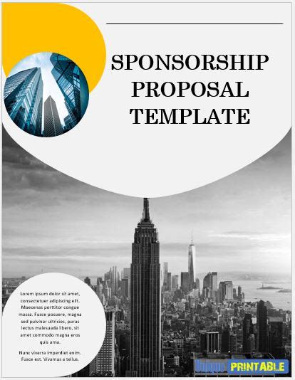 10+ Free Sponsorship Proposal Templates - Free Unique Printable Templates