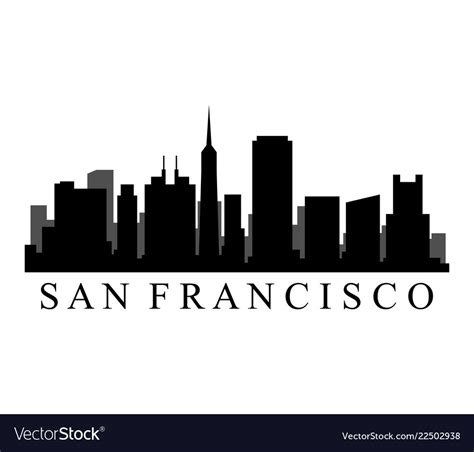 San francisco skyline Royalty Free Vector Image