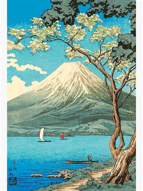 Mt. Fuji from Lake Yamanaka - Takahashi Hiroaki - Japanese Art Poster ...