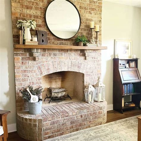 Rustic Brick Fireplace Décor Ideas - Soul & Lane