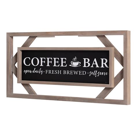 Coffee Bar Wall Decor, 23x11