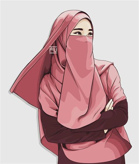 Hijab Vector Girls Cartoon Art Islamic Cartoon Cartoon Girl Images ...