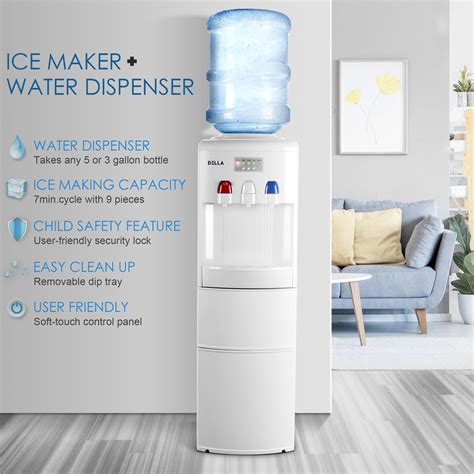 DELLA Electric Hot Cold Water Cooler Dispenser 3-5 Gallon w/ Built-in ...