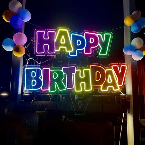 Custom Made Neon Signs, Happy Birthday Neon Sign, LED Business Sign ...