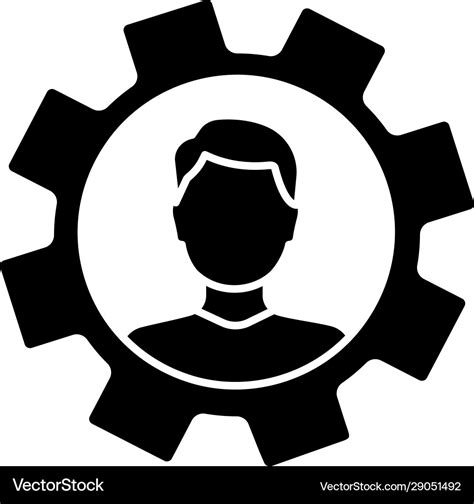 Professional skills glyph icon Royalty Free Vector Image