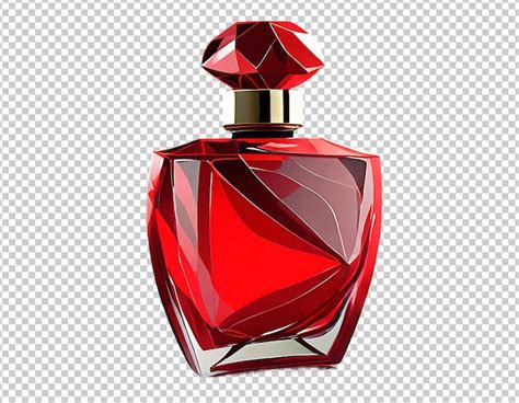 Premium PSD | 3d red perfume bottle