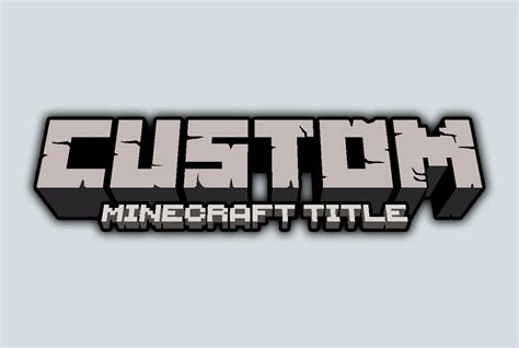 Custom Minecraft Logo Maker