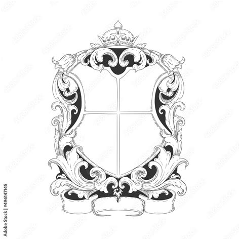 Classic crest coat of arms blank template Stock Vector | Adobe Stock