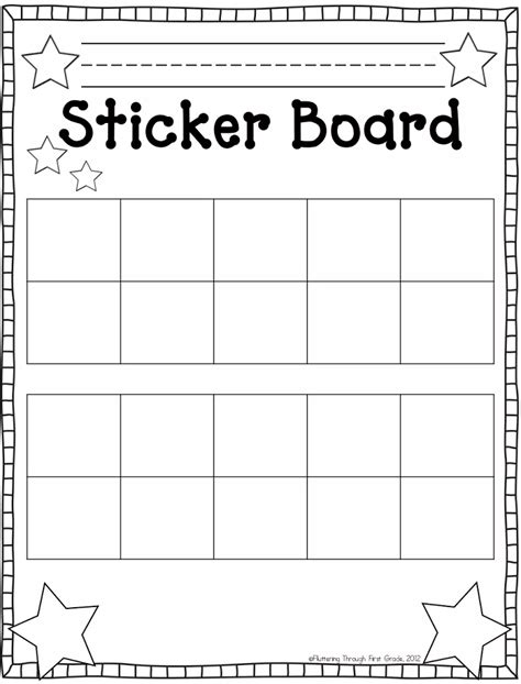 Impressive Behavior Sticker Chart Printable Free Preschool Writing Paper