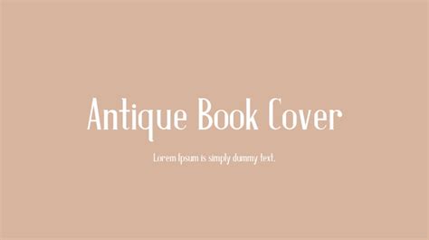 Antique Book Cover Font : Download Free for Desktop & Webfont