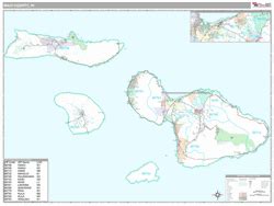 Maui County, HI Map (Premium Style)