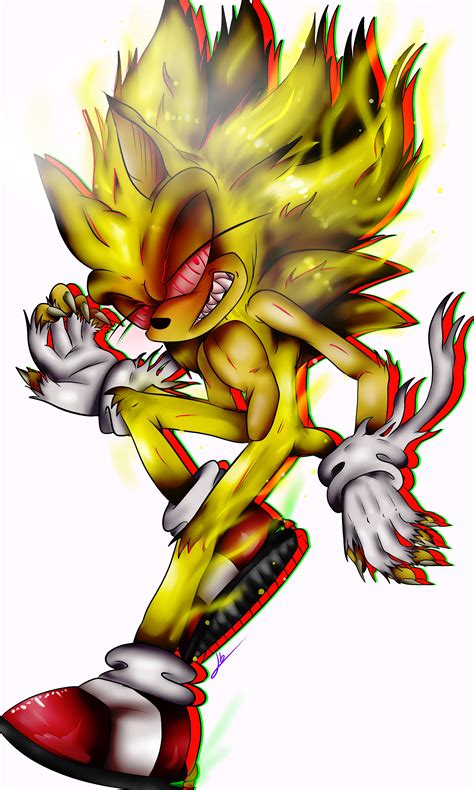 fleetway super sonic fan art - customoffwhitevans