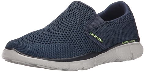 Skechers Mens Equalizer Canvas Closed Toe Slip On Shoes, Navy, Size 10. ...