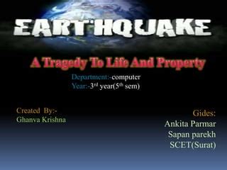 Earthquake ppt | PPT