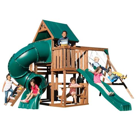 Swing-N-Slide Playsets Tellico Terrace Ready-To-Assemble Wooden Outdoor ...