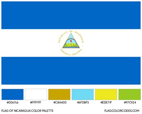 Nicaragua flag color codes