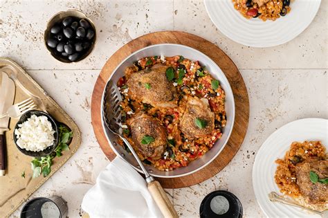 One Pan Mediterranean Chicken & Lentils Skillet Meal