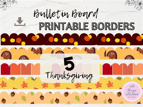 Fall Bulletin Board Printable Fall Bulletin Borders - Etsy