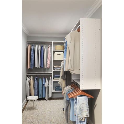 Closet Evolution Ultimate 84 in. W - 115 in. W White Corner System Wall ...