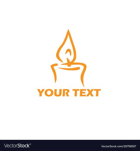 Candle logo template design Royalty Free Vector Image