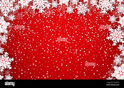 Christmas background with snowflakes frame. Vector illustration Stock ...