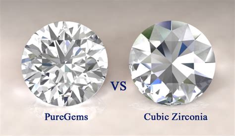 Cubic Zirconia Vs Diamond Side By Side