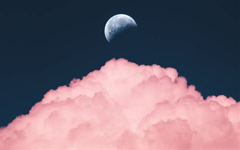 aesthetic purple color of moon MacBook Air Wallpaper Download ...