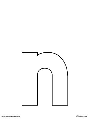 Lowercase Letter N Template Printable | MyTeachingStation.com