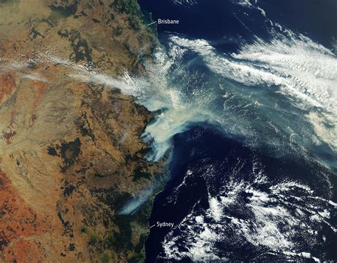 Satellite Image Captures Bushfires Raging in Australia