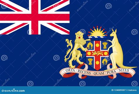 Flag of New South Wales stock illustration. Illustration of national ...