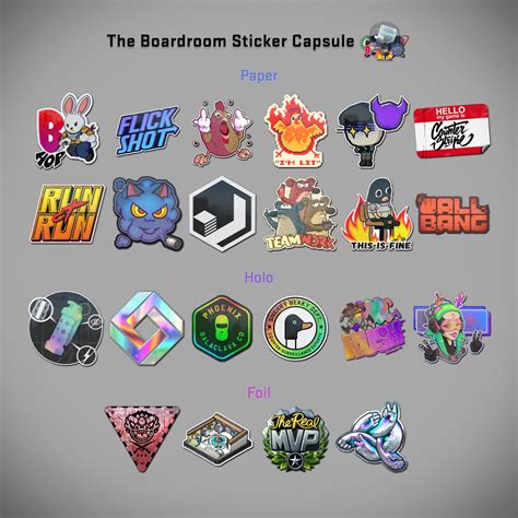 CS:GO Update Adds The Boardroom Stickers - CSGOSKINS.GG