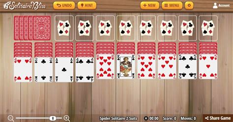 Spider Solitaire 2 Suit - Play for Free Online