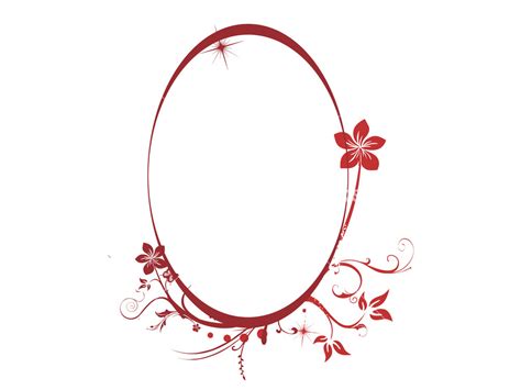 Red Oval Floral Frame Backgound Wallpaper Royalty-Free Stock Image ...