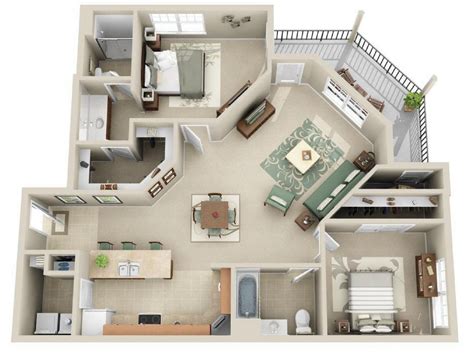 Our Hawthorne (B1) floor plan hosts 1169 sq ft. It has 2 bedrooms and 2 ...