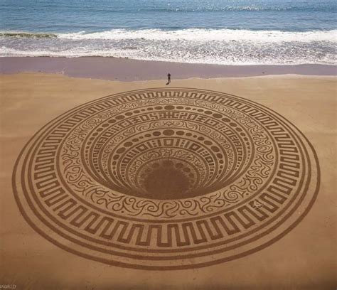 Creative Beach Sand Art By Jon Foreman - Full Image